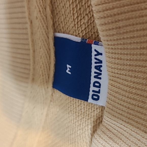 Old Navy tan "Peace, Love, Pride" sweatshirt, size M NWT - Picture 3 of 4